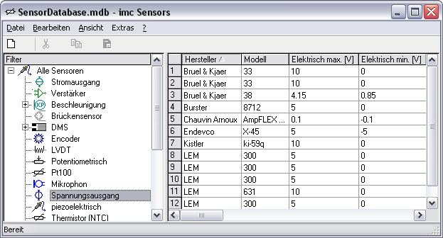 imc SENSORS  传感器管理软件